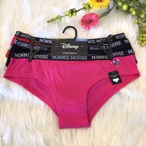 3-Pack Disney Womens Minnie Mouse Hipster Panty Choose Size